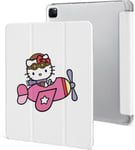 Étui Pour Ipad Pro 2021 Hello Kitty 12,9 Pouces, Type Ordinateur Portable, Support À Trois Volets Avec Porte-Stylo, Réveil/Veille Automatique