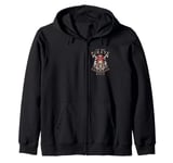 Halloween Skull Let The Pirate Shenanigans Begin Crossbones Zip Hoodie