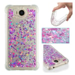 Glitter Huawei Y6 2017 skal - Rosa