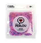 MINI PERLOU SACHET DE 4 COULEURS ASSORTIES ROSE VIOLET TRANSPARENT