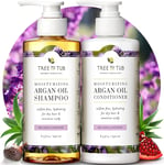 Tree To Tub Hydrating Sulfate Free Shampoo and Conditioner Set for Dry Hair, Dry