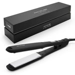 Corioliss C-Extreme | Hair Straightener for Women | Extra Wide Plates Titanium | Professional | Flat Iron for Straightening and Waving | Up to 230° | Anti-Frizz | Black Soft Touch