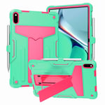 Huawei MatePad 11 Tough Case m. Stativfunktion & Pen Holder - Cyan & Pink