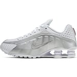 Nike Nike Shox R4, Women’s Track & Field Shoes, Multicolour (White/White/Metallic Silver/Max Orange 000), 7 UK (41 EU)