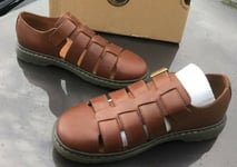 Dr Martens Fenton tan brown westfield leather fisherman sandals UK 6.5 EU 40