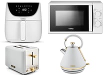 Tower Cavaletto White Kettle Toaster 700W Microwave & 6L Air Fryer Matching Set