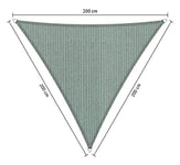 Shadow Comfort Ombre Voile écran Solaire perméable à l'eau HDPE auvent de Jardin pour Jardin extérieur Terrasse UV Bloc - Triangle 2x2m - Country Blue