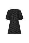 Jacquard Mini Dress - Black