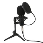 Condenser Microphone 3.5mm Plug With Tripod Set Kit For Broadcast Recording