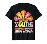 Retro Youths Innovators Quote Groovy Blooms Design Hippi T-Shirt