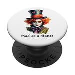 Mad Hatter shirt Alice in Wonderland Graphic Art PopSockets Swappable PopGrip