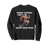 Merry Fitness Happy New Rear Workout Christmas Cookie Sweatshirt