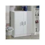 Armoire bas 2 portes - Blanc - MULA - L 59 x l 37x H 80