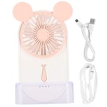 Handheld Fan, Portable Mini Fan, Colorful Lighting USB Rechargeable Cartoon Desktop Air Cooler, Personal Fans 4 Speed Adjustable, for Office and Outdoor
