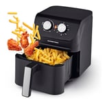 GOURMETmaxx Friteuse à air chaud 4L | Combinaison astucieuse d'un four à air chaud, d'un gril & d'une friteuse | Faire frire, rôtir, griller, etc. | Préparation économe en énergie