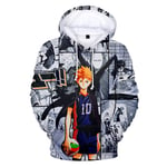 Video Game Cosplay Hoodie Movie Fans Zip Jacket Unisex HD 3D Print Colourful Anime Pullover Hooded Oversize Men's Women's Manga HoodyTeens Novelty Street Sweatshirt,Gray,L