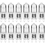 12 pièces G9 Lampes halogènes , ampoules G9 230V 28W 480lm, 2800K blanc chaud, ampoules à capsule dimmable, sans scintillement [Classe énergétique g]