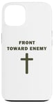 iPhone 13 Front Toward Enemy – Christian Faith Military Cross of Jesus Case