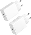 Prise Usb C[2-Pack]20w Chargeur Rapide,Pour Iphone 15 15 Pro 15 Pro Max 15 Plus 14 13 12 11 Pro/Pro Max/Plus/Mini,Se X Xs Xr 8 Plus Pad Pro Ipad Airpods Samsung Galaxy,Prise Type C