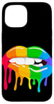 Coque pour iPhone 15 LGBT Rainbow Lip Pro Gay Pride Month LGBTQ