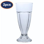 Sundae Dessert Milkshake Ice Cream Soda Knickerbocker Glass Clear 300ml 2Pcs