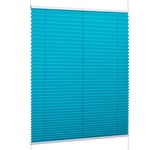 K-Home Florida Store plissé Klemmfix Bleu pétrole 45 x 130 cm (l x L) Design Unique avec Effet Lumineux enchanteur