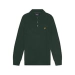 Lyle & Scott Mens Knitted Cotton Merino Long-Sleeved Polo Shirt - S