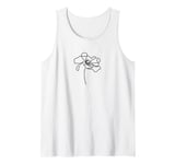 Poppy flower poppies line drawing Line art Tank Top