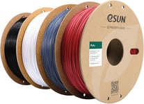 PLA+ Filament 1.75mm, Renforcé Ténacité Imprimante 3D Filament PLA Plus, Précision Dimensionnelle +/- 0.03mm, 1KG par Bobine, 4 Bobines pour Imprimante 3D,Rouge Foncé+Gris+Blanc Froid+Noir.[G16]