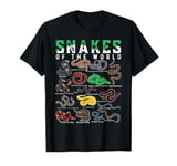 Snakes of the World Shirt SNAKE Species Types of Snake T-Shirt