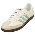 adidas Samba Og Womens Fashion Trainers in Off White Green - 4.5 UK