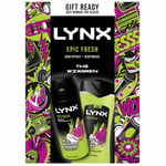 1x Lynx Gift Set for Men Epic Fresh The Wingmen Bodyspray 48hr Bodywash 225ml