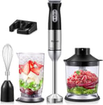 5 in 1 Stick Hand Blender Set for Kitchen, 12 Speed Stainless Steel Immersion by