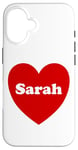 iPhone 16 I Love Sarah Heart Cute Sarah Name Birthday Case