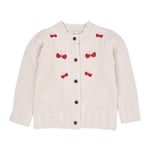 Copenhagen Colors Lambwool Cardigan w Bow Emb  CREAM |  | 122 cm