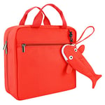 Sac pour Ravensburger Tiptoi Coffret Complet, avec Pochette Baleine pour Tiptoi Stylo et Plusieurs Compartiments pour 10-12 Livres Tiptoi, Housse Rouge pour Tiptoi Jeu Enfants Educatif Electronique