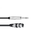 Omnitronic - Câble tripolaire clr 6,3 mm trs AC-50 xlr mono 2 mètres fiche audio hi-fi