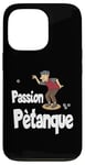 Coque pour iPhone 13 Pro Jeu de balle de pétanque français Design pour un joueur de