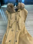 Saint Jacques Short Coat Fur Wool Cashmere Jacket Parka New 46 XXXL