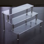 Akryl Riser Clear Display Stand Cologne Organizer 3 Tier För Leksaker