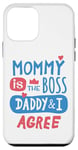 Coque pour iPhone 12 mini Maman est la patronne - Papa et moi sommes d'accord