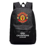 N 67# Uefa Champions League Manchester United Axelväska Printed Canvas Ryggsäck European Champions Cup Bokväska