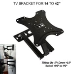 TILT FULL MOTION TV WALL MOUNT BRACKET FOR  "14 18 26 32 40 42" INCH LCD LED UK