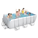 Piscine tubulaire rectangle power steel 4.12 x 2.01 x h.1.22 m - filtre à sable