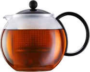 BODUM 1844-01 ASSAM Tea Maker (Plastic Strainer, Plastic Lid, 1.0 L/34 oz) - Bl