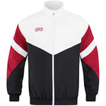 JAKO - Veste Décontractée Rétro, Mixte, Noir Blanc Rouge, M