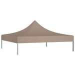 Déco Toit de tente de réception - Toile de Tonnelle 3x3 m Taupe 270 g-m² Pour Extérieur Terrasse Jardin Patio - 9214