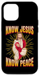 iPhone 15 Know Jesus, know peace. Christian faith Case