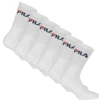 Fila Chaussettes Unisexes, 6-Pack - Chaussettes En Éponge, Tennis, Sport (2x 3 Paires) Bleu 39-42