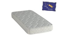 King Of Dreams Matelas 140x200 latex naturel de densité 80 kg/m3 et mousse poli lattex indéformable tissu strech très résistant - hauteur 15 cm soutien ferme orthopédique first15